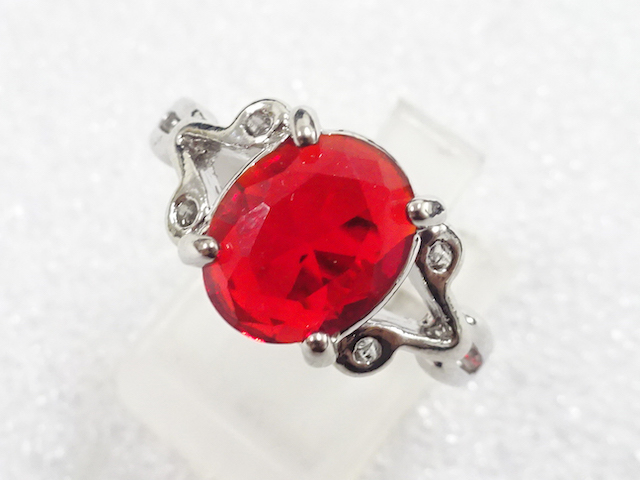 JAPANESE KIMONO / ANTIQUE COLORED STONE RING (SIZE 21)